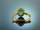 Fine Emerald! Eleganter Smaragd Brillant Ring Gold 750