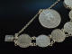 Um 1900! H&uuml;bsches M&uuml;nz Armband historische M&uuml;nzen Silber