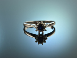 My Lovely! Klassischer Verlobungs Ring Saphir Diamanten...