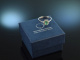 M&uuml;nchen um 1980! Eleganter Ring Smaragd Diamanten 0,2 ct Wei&szlig; Gold 585