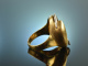 M&uuml;nchen um 1960! Cooler Sixties Vintage Ring Gelb und Wei&szlig; Gold 750