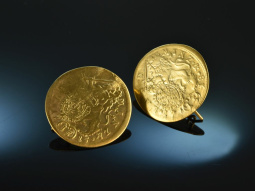 To costume and dirndl! Earrings from historical coins...