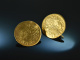 To costume and dirndl! Earrings from historical coins silver-gilt
