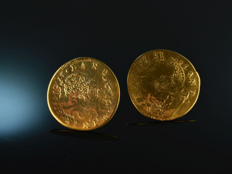 Zu Tracht und Dirndl! Ohrringe aus historischen Münzen Silber vergoldet