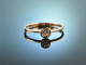 Be mine! Schlichter stilvoller Verlobungs Ring Brillant 0,23 ct Rot Gold 750