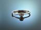 Be mine! Schlichter stilvoller Verlobungs Ring Brillant 0,17 ct Wei&szlig; Gold 750