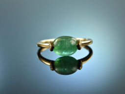 Edler Emerald! Sch&ouml;ner Smaragd Diamant Ring Gelb...