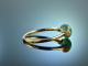 Edler Emerald! Sch&ouml;ner Smaragd Diamant Ring Gelb Gold 750