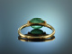 Edler Emerald! Sch&ouml;ner Smaragd Diamant Ring Gelb Gold 750