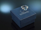 Elegant Blue! Edler Aquamarin Ring Brillanten Wei&szlig; Gold 750