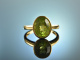 Pretty Green! Schlichter stilvoller Ring Peridot Gelb Gold 750