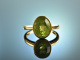 Pretty Green! Schlichter stilvoller Ring Peridot Gelb Gold 750