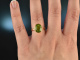 Pretty Green! Schlichter stilvoller Ring Peridot Gelb Gold 750