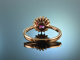 Purple Red! Wundervoller Ring Rhodolith Diamanten Rot Gold 750