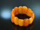 Baltic Amber um 1970! Sch&ouml;nes Butterscotch Bernstein Armband elastisch