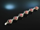 K&ouml;ln um 1960! Schickes Vintage Design Armband Silber 925 Rhodochrosite