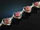 K&ouml;ln um 1960! Schickes Vintage Design Armband Silber 925 Rhodochrosite