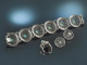 Around 1950! Beautiful traditional costume jewellery set bracelet ring earrings silver Howlith