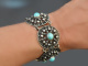 Around 1950! Beautiful traditional costume jewellery set bracelet ring earrings silver Howlith
