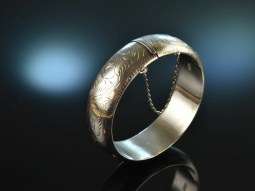 Around 1970! Chic vintage bracelet tendril engraving...