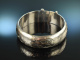 Around 1970! Chic vintage bracelet tendril engraving silver 925