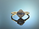 England um 1910! Zarter Art Deco Ring Diamanten Saphire Gold 750 Platin