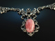 Garmisch um 1950! H&uuml;bscher Trachten Schmuck Kette und Amrband Silber Rhodochrosit