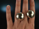 Around 1970! Heavy Vintage Bangle and Earclips signed De Luxe Silver 800
