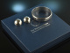 Around 1970! Heavy Vintage Bangle and Earclips signed De Luxe Silver 800