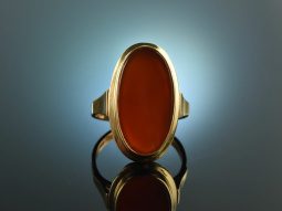 Weimar around 1930! Classic Emblem Signet Ring Yellow...