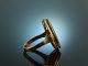 Weimar around 1930! Classic Emblem Signet Ring Yellow Gold 333 Carnelian