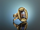 Um 1935! Sch&ouml;ner signierter Art Deco Ring Granulation Gold 585 Amethyst