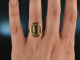 Around 1935! Beautiful signed Art Deco Ring Granulation Gold 585 Amethyst