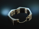 Around 1965! Cool Heavy Vintage Hexagon Bangle Silver 925