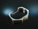 Around 1965! Cool Heavy Vintage Hexagon Bangle Silver 925