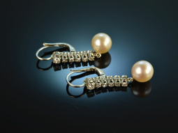 Munich around 1960! Precious diamond earrings white gold...