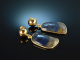 Blue and Gold! Elegante Ohrringe Opake Saphire Sterling Silber vergoldet