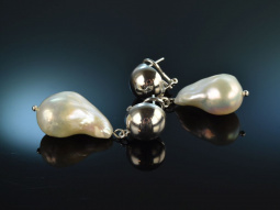 Big Pearls! Schicke barocke Zuchtperlen Tropfen Ohrringe...