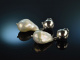 Big Pearls! Schicke barocke Zuchtperlen Tropfen Ohrringe Silber 925