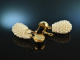 White and Gold! Chic large seed beads drops earrings silver 925 gold plated