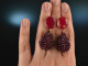 Warm Red! Chic Statement Earrings red agate garnet silver red gold plated