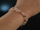 Heartwarming Rose! Sch&ouml;nes Fancy Armband Rosenquarz Silber 925 ros&eacute;vergoldet